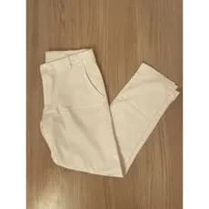 Calça Branca feminina - Calça capri alfaiataria moderna - Roupa para mulheres - Bazar/Brechó