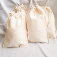 Sacos de algodão cru 12x9cm ( 25 unid , 50 unid, 100 unid.) Organizador Ecobag Sacola Puxador duplo
