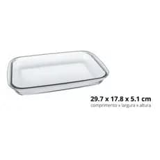 Assadeira Lasanheira Retangular Marinex Vidro 1,6 Litros Nadir