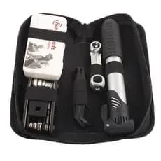 Kit Ferramenta Bicicleta Portátil com Bomba e Kit Reparo de Pneus - Ideal para Ciclismo