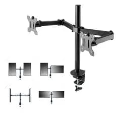 Suporte Para 2 Monitores Articulado Ajustável Monitor Suspenso