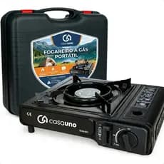 Fogareiro A Gás Para Camping Pesca Fogão Portátil 1 Boca Com Maleta Para Aventura Trilha Casa Uno