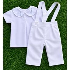 Conjunto Infantil Personalizado | Calça Alfaiataria + Blusa Bordada