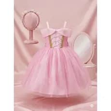 Vestido Infantil Bela Adormecida (Aurora) – Luxo | Festa | Fantasia Princesa 👑