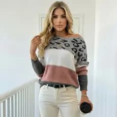 Blusa Feminina Tricô Manga Longa Tricot Inverno