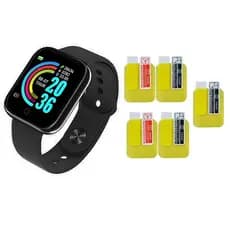 KIT 5 Películas Protetoras de GEL para Relógio Inteligente D20/Y68 - Envio Imediato - Melhor Preço