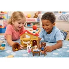 Conjunto Animais Plastico 22 Pecas Fazendinha Menino Menina Campim Brinquedo Educativo