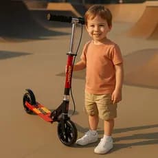 Patinete Infantil Dobrável Rodas Grandes Preto Carrinho Ajustável Segurança