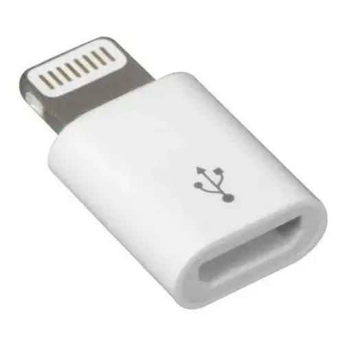 Adaptador iPhone 5/6/7/8/e/x Para Micro Usb V8 Preto e Prata PROMOÇÃO