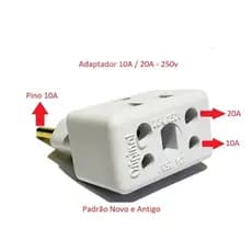 1 Uni Adaptador Beijamin Tp Microondas Aquecedor Secador 20a