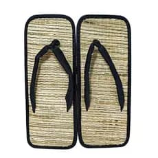 Chinelo De Palha Japonês Zori Conforto P Pés Tipo Quadrado