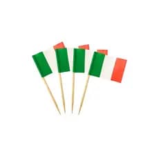 Espeto Bandeira Itália 100 Un Decoração Pizza Macarrão Massa