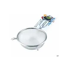 Peneira Cabo Cozinha Coar Polvilhar Escorrer Aço Inox 15 Cm