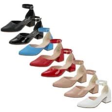 Scarpin Bico Fino Salto Diagonal Feminino Verniz Salomeh