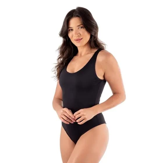 Maiô Body Feminino Detalhe Oval nas Costas com Forro Sem Fecho e Sem Bojo Moderno e Alta Qualidade