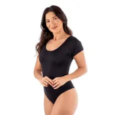 Maiô Body  Feminino Manga Curta Básico e Casual Sem Fecho Moda e Alta Qualidade Moda Calor Verão