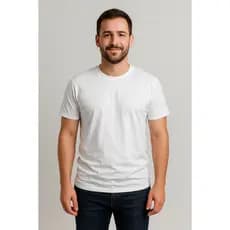 Camiseta Basica Masculina Gola Redonda Lisa em Algodão Casual Moda Verão