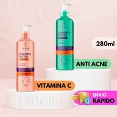Sabonete Facial - Gel de limpeza - Antiacne Antioleosidade - Vitamina C - Gel de Limpeza Facial/Rosto - Sabonete Líquido Facial Labotrat 280ml