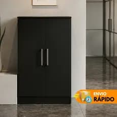 Armário Organizador Multiuso 91cm 2 portas - Lavanderia Sapateira Área de Serviço Quarto Cozinha