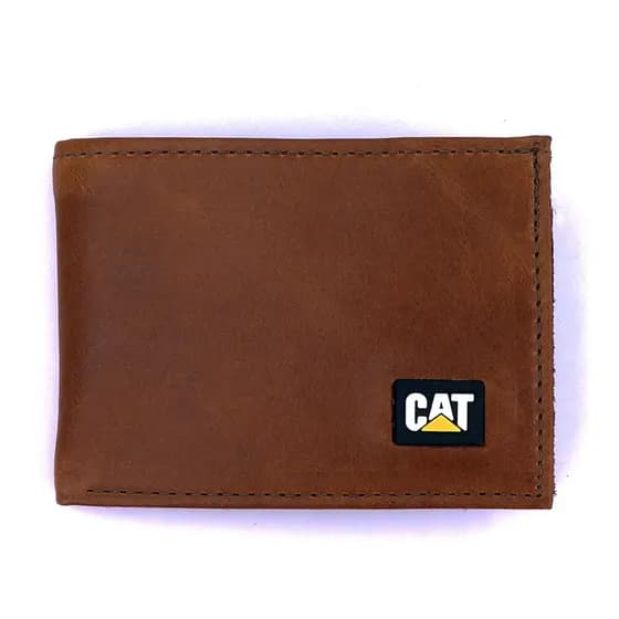 Carteira de Bolso Masculina Couro Caterpillar Casual Slim Porta Cartão Documentos