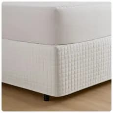 Saia Box Matelada Base Queen 198cm x 158cm Proteçao Extra Cor Branco