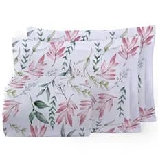 Edredom Queen Size Algodão Estampado Florido Tecido Percal 180 Fios 03 Peças Brenda