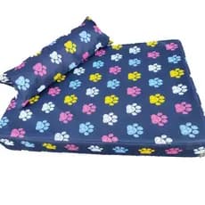 Cama Pet Caminha Para Cachorro e Gato C/ZIPER Colchão Fundo Impermeável com Travesseiro