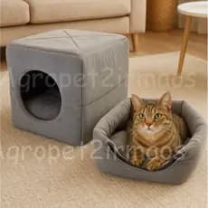 Caminha Pet Toca Iglu 2EM1 Cama Para Cães e Gatos Com Almofada