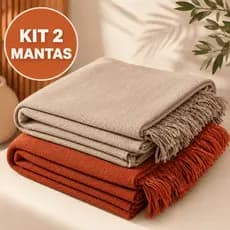 Kit 2 Mantas Para Sofá Gigante, Protetora e Decorativa de Luxo
