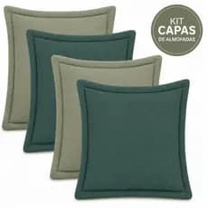 Kit Capas de Almofada 45x45 Decorativas Lisa Luxo Premium Sala Sofá Quarto com Zíper