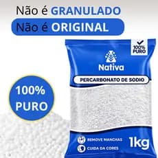 Percarbonato de Sódio 100% Puro - Tira Manchas Premium Roupas Brancas e Coloridas