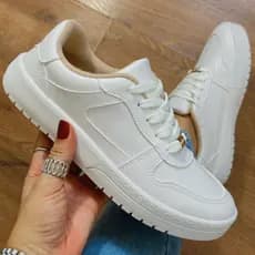 Tênis Branco Casual Feminino Moleca Original Lançamento
