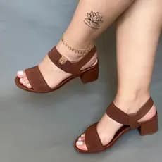 Sandália Feminina Salto Bloco Modare ultraconforto MD7187