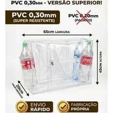 Bolsa Transparente SUPER REFORÇADA JUMBO PVC 0,30mm com Bolsos laterais e frontal EXTRA GRANDE. Praia Presidio Maternida