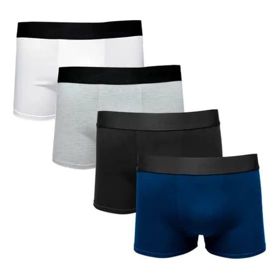 Cueca Infantil Boxer Kit 4 Peças Algodão