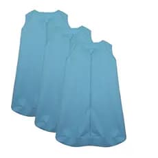 Kit 3 Saco de Dormir Bebê Azul Enxoval Pijama 100% Algodão