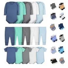 Body Bebê Calça Mijão e Meias Kit 27 Peças Masculino