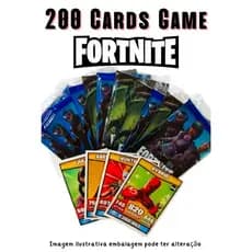 Kit 200 Cards Game Fortnite  Pacotinhos Figurinhas Revenda Presente Colecionar Bafo Card Game Trading Card