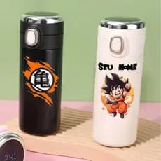 Garrafa Térmica Dragon Ball Com Medidor De Temperatura Personalizado Com Nome 420ml