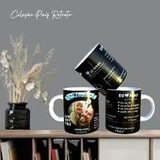 Caneca Personalizada Dia dos Pais com Foto – Presente Criativo para Pai e Avô – Coleção Retrato