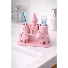Organizador Porta Escova De Dente Castelo Infantil Unicórnio Porta Escovas E Creme Dental Decoração Banheiro Criança