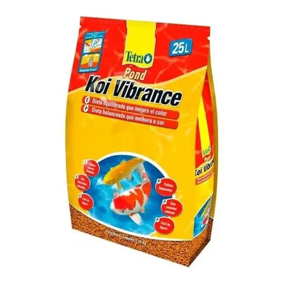 Ração peixe Carpa Tetra Pond Koi Vibrance Sticks 3,750kg alimento premium alemão lago ornamental