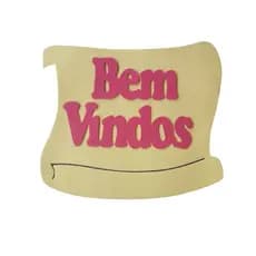 Placa de bem vindo da de eva para decoração