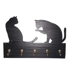 Porta Chaves Gatos Em Mdf 4mm Ganchos Em Metal