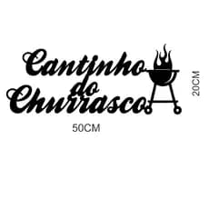 Placa Decorativa Cantinho do Churrasco Mdf 3mm pintada a mão