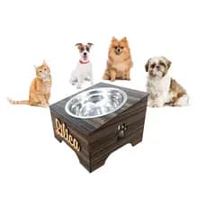Comedouro elevado pet - Ergonômico - Gatos e Cachorros - PERSONALIZADO