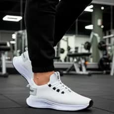 Tênis Masculino Branco Corrida Caminhada Academia Macio Barato