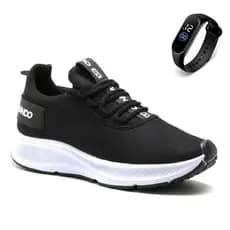 Tenis Masculino Treino Academia Corrida Caminhada Fitness + Relogio