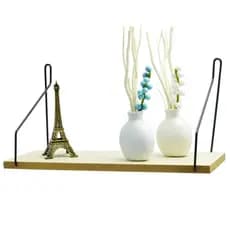 Prateleira Decorativa Organizador em MDF e Ferro Preto Tamanho P 30x12cm