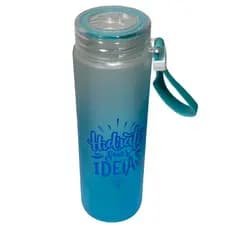 Garrafa de Água Hidrate suas Ideias em Vidro Fosco 420ml